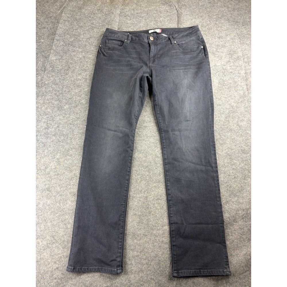 CABI Women's 14 Jeans Charcoal‎ Wash Slim Boyfriend Style Classic Career Capsule